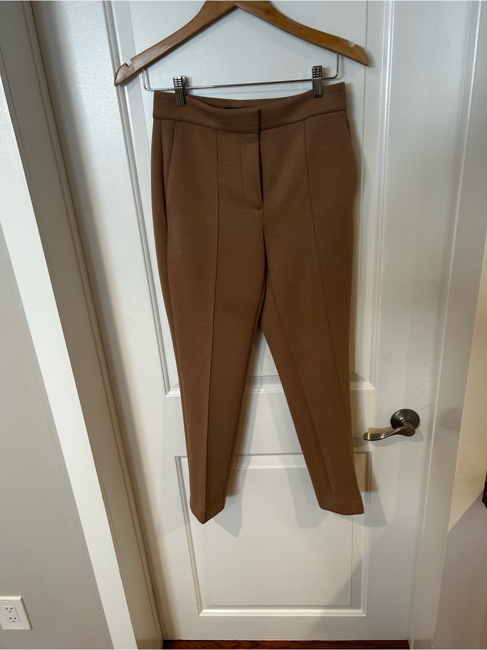 Ann Taylor Cropped Tailored Trousers - Camel Brown